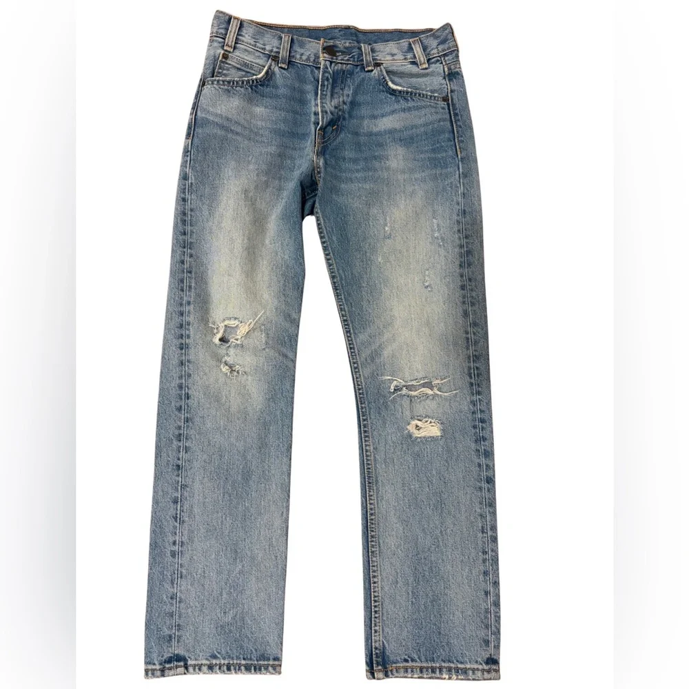 Levi’s Distressed Women’s Straight Leg Jeans | Light Wash Size 26 - Picture 2 of 7